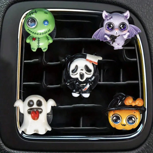 Spooky Halloween Ghost Skull Car Air Freshener Vent Clip, Aromatherapy Accessory