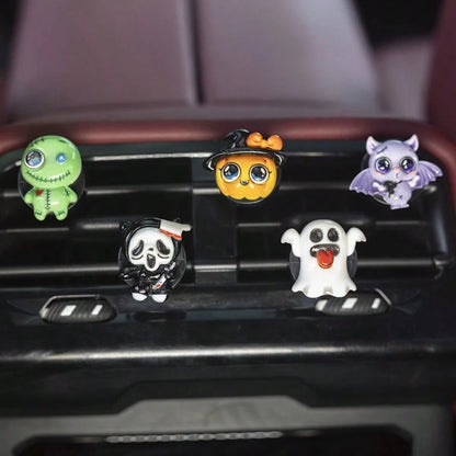 Spooky Halloween Ghost Skull Car Air Freshener Vent Clip, Aromatherapy Accessory