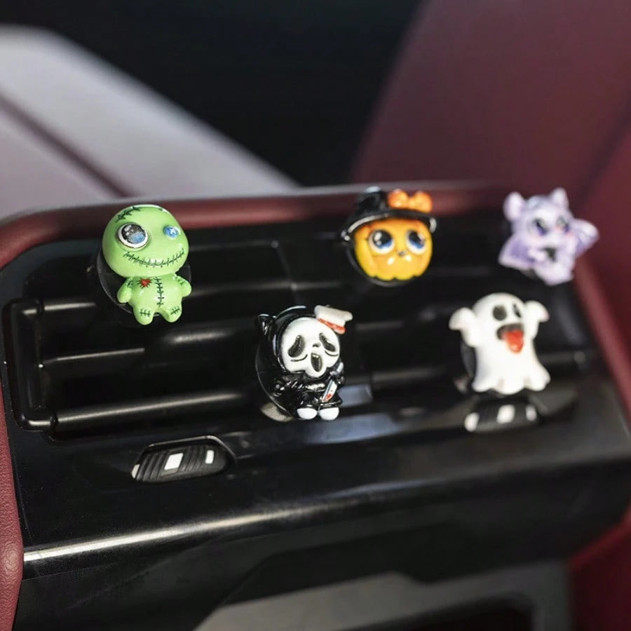 Spooky Halloween Ghost Skull Car Air Freshener Vent Clip, Aromatherapy Accessory