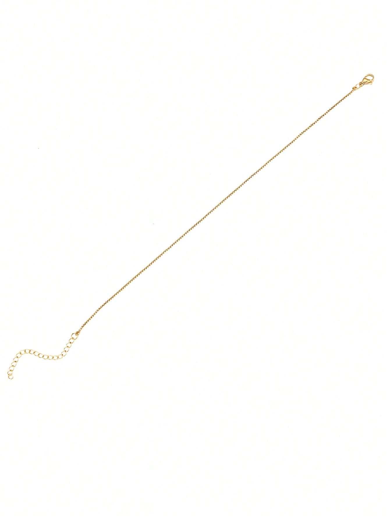 Stainless Steel Flat Chain Ladies' Anklet Thin Simple Exquisite Small Chain Details, Summer Beach Holiday Style Accessories.