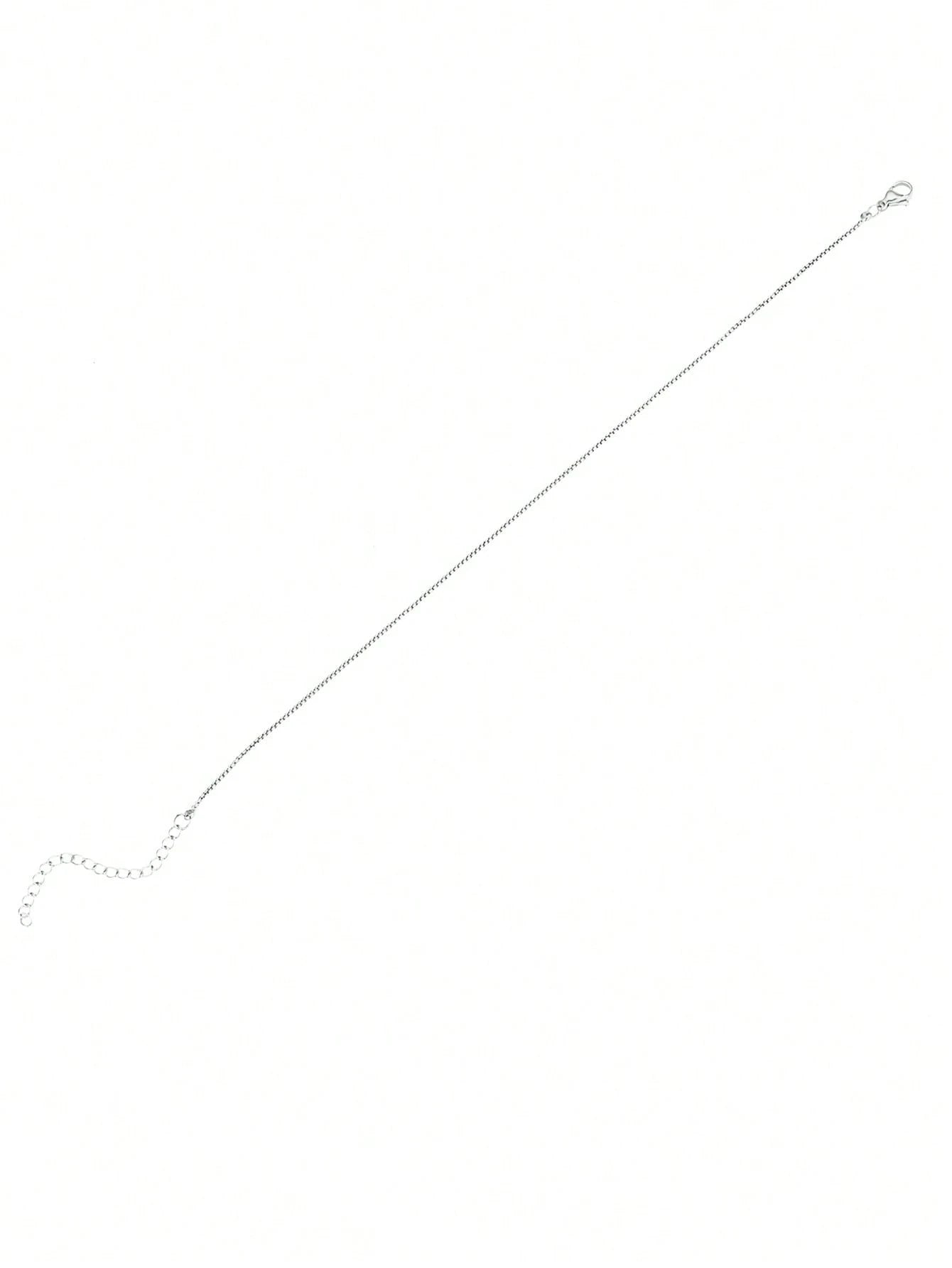 Stainless Steel Flat Chain Ladies' Anklet Thin Simple Exquisite Small Chain Details, Summer Beach Holiday Style Accessories.