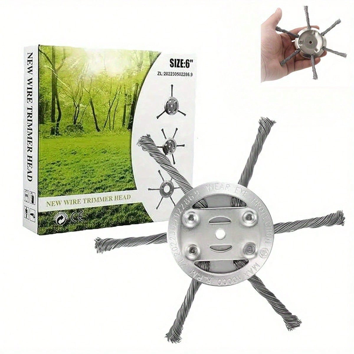 Steel Wire Grass Trimmer Head, Universal And Durable Replacement Blades With Installation Tools, Ideal For Professional Trimming, String Trimmers, And Moss Removal, Garden Cleaning Tool