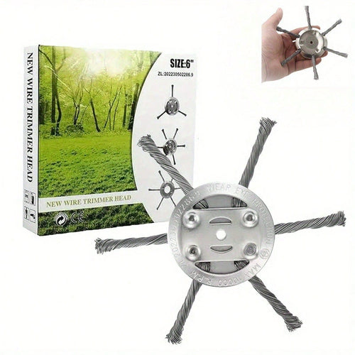 Steel Wire Grass Trimmer Head, Universal And Durable Replacement Blades With Installation Tools, Ideal For Professional Trimming, String Trimmers, And Moss Removal, Garden Cleaning Tool