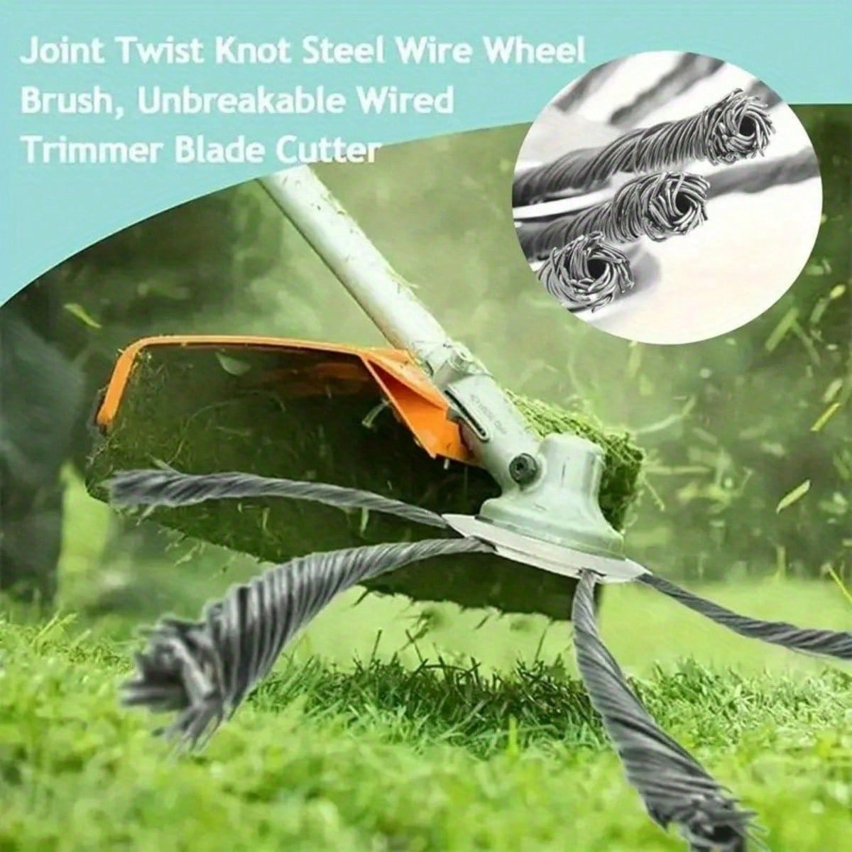 Steel Wire Grass Trimmer Head, Universal And Durable Replacement Blades With Installation Tools, Ideal For Professional Trimming, String Trimmers, And Moss Removal, Garden Cleaning Tool