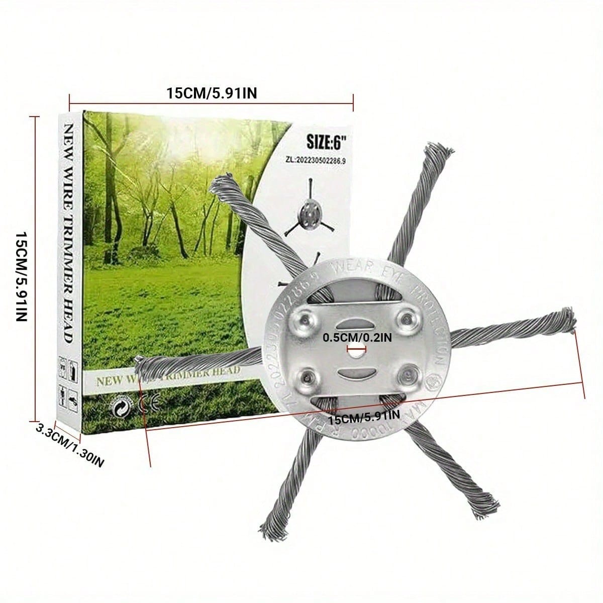 Steel Wire Grass Trimmer Head, Universal And Durable Replacement Blades With Installation Tools, Ideal For Professional Trimming, String Trimmers, And Moss Removal, Garden Cleaning Tool