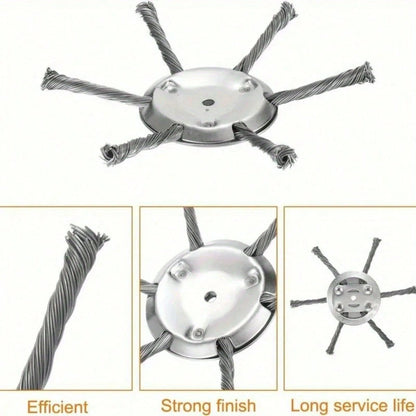 Steel Wire Grass Trimmer Head, Universal And Durable Replacement Blades With Installation Tools, Ideal For Professional Trimming, String Trimmers, And Moss Removal, Garden Cleaning Tool