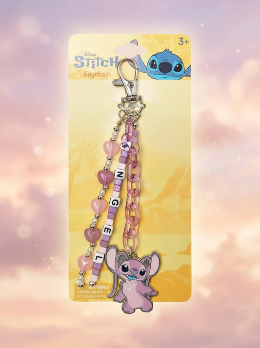 STITCH 1 Pack Beaded Bag Clip Charm – Decorative Beaded Charm Clip For Bags And Backpacks, Adorable Collectible Design, Back To School Outfits