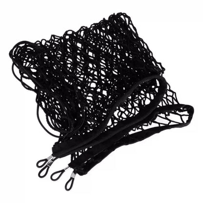 Stretchable Nylon Car Trunk Cargo Storage Net With Strong Metal Hooks, Universal Elastic Trunk Organizer Mesh Holder, Heavy Duty Flexible Luggage Fixed Net, Easy Install Auto Storage Accessory For Pic