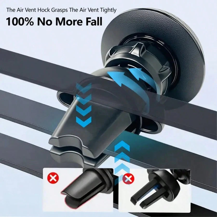 Strong Magnetic Car Phone Holder, 360° Rotating Adjustable Holder, Suitable For Home Mirror Installation- Non-Slip Base, One-Button Operation, Compatible With Air Conditioning Vents, Durable Design