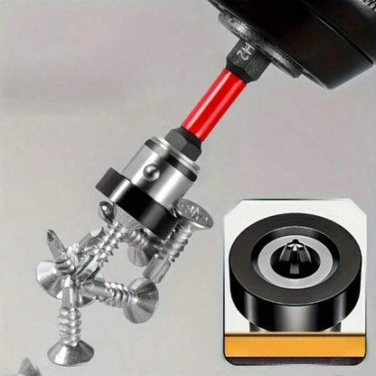 Strong Magnetic Positioning Drill| Anti-Slip Anti-Collision Design, Black Gold Cross Screwdriver Head, Suitable For Ceiling/Woodworking, Waterproof Floor Installation Tool, Suitable For Ceiling Woodw