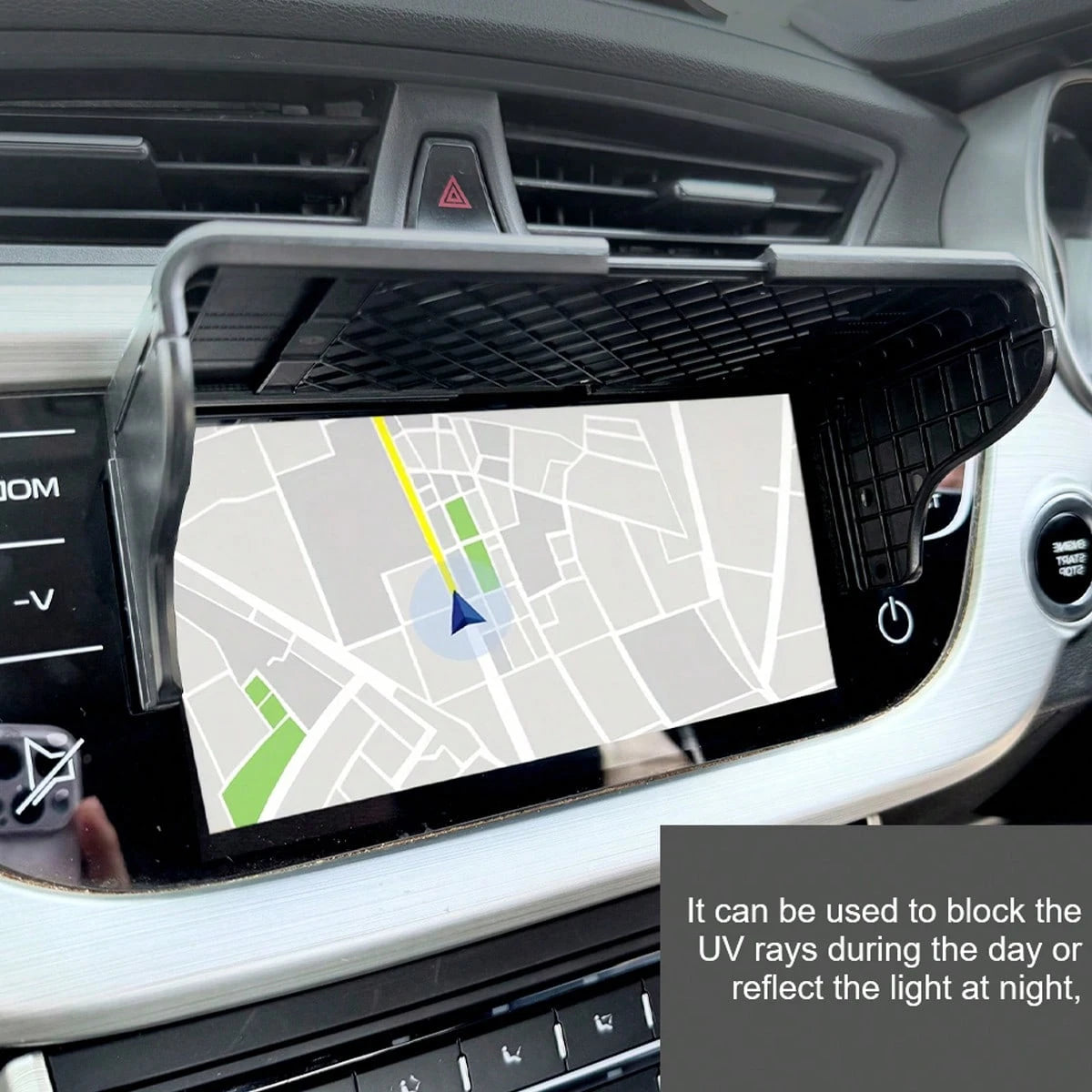 Summer Car GPS Sun Shade, 7-12 Inch Navigation Anti-Glare Cover, Car GPS Navigation Display Screen Cover, Universal Vehicle Driving Interior Accessories