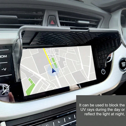 Summer Car GPS Sun Shade, 7-12 Inch Navigation Anti-Glare Cover, Car GPS Navigation Display Screen Cover, Universal Vehicle Driving Interior Accessories