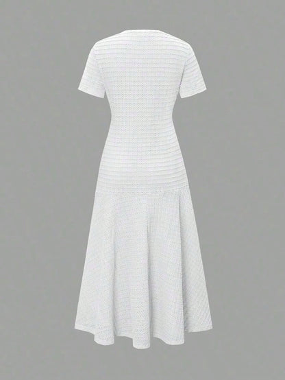 Summer Dresses For Womenvestidos Elegantes De MujerNadoll Women's Summer Elegant Pink Tweed Mermaid Maxi Dress, Short Sleeve Button Front Bodycon For