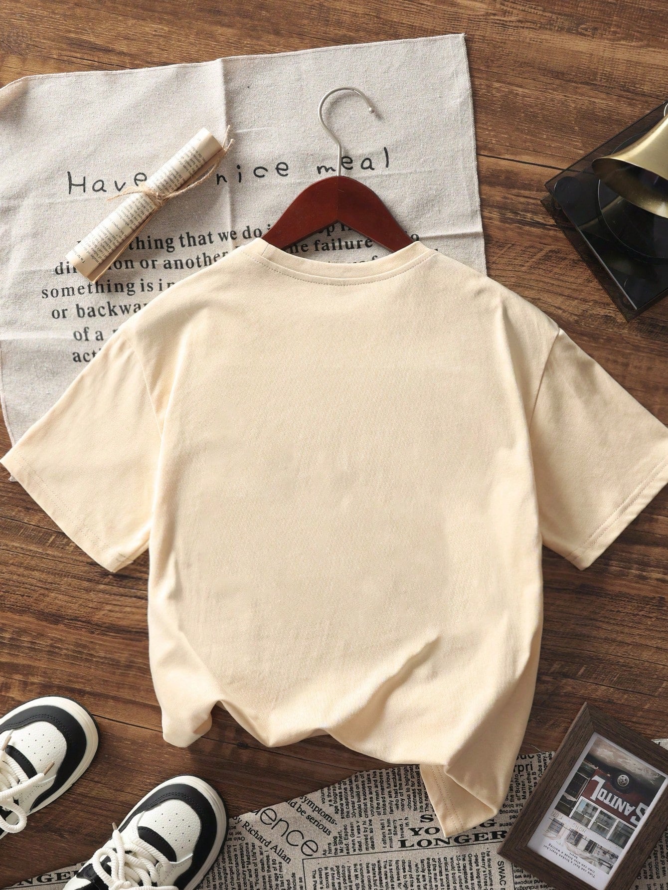Summer New Casual Orange Print Round Neck Short Sleeve T-Shirt, Fashionable And Versatile Women Top