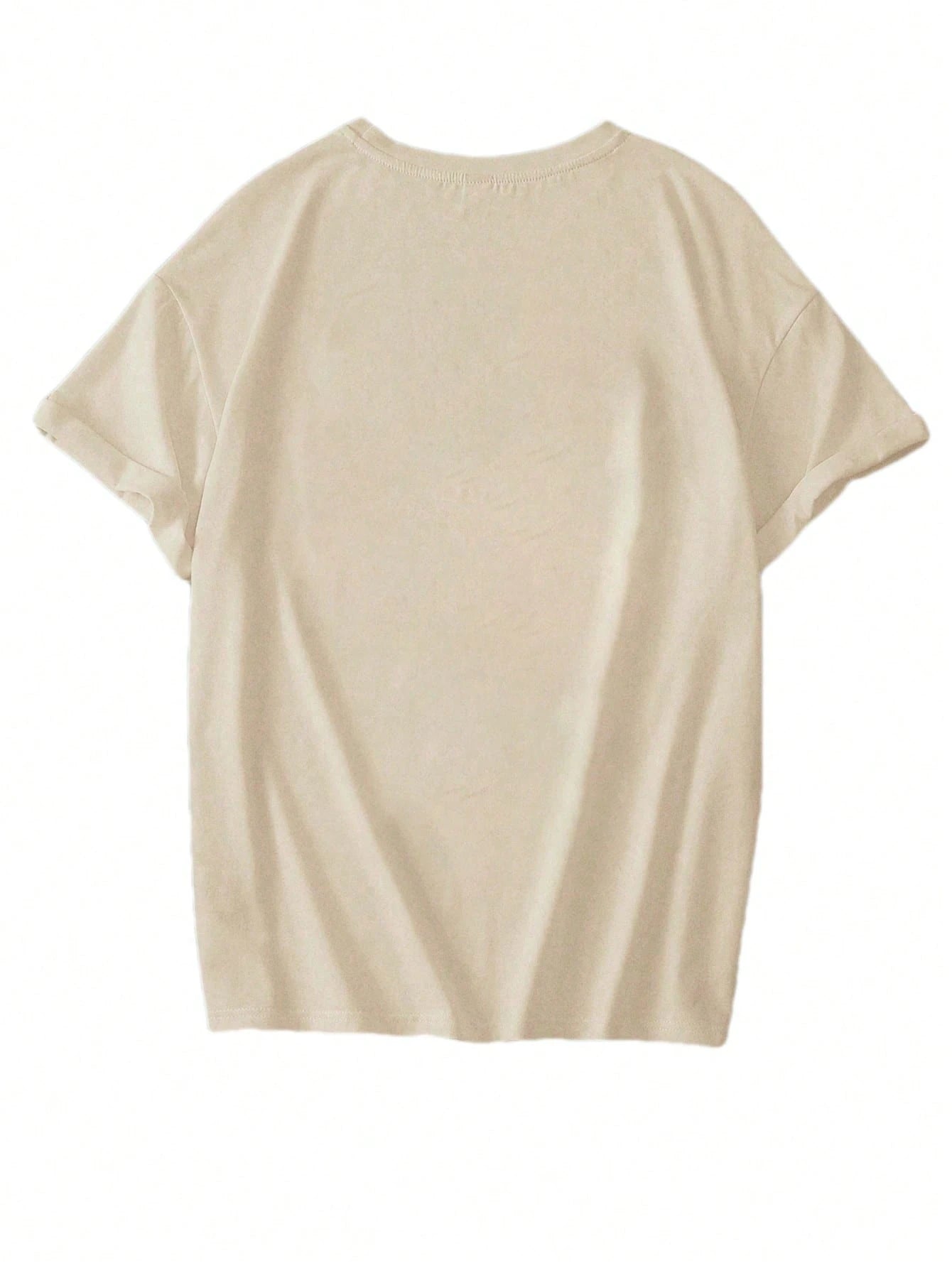 Summer New Casual Orange Print Round Neck Short Sleeve T-Shirt, Fashionable And Versatile Women Top