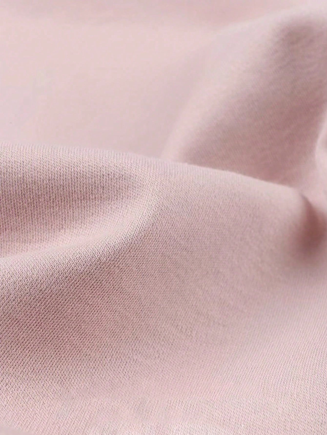 Summer New Fashionable Casual Versatile Sweet Retro Beach Vacation Style Printed Round Neck Short Sleeve T-Shirt For Women Pink