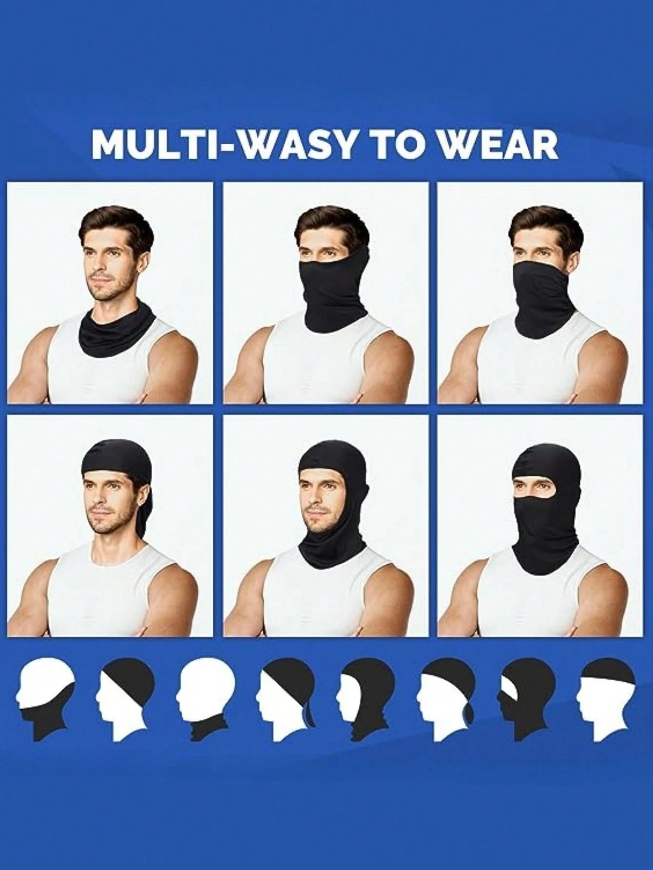 Sun Protective Anti UV 1pc Outdoor Cycling Headgear Windproof, Sun-Proof, And Dustproof Face Mask, Good Protection For Biking, Hiking, And Skiing Ski Mask,Suitable For Cycling,Riding Motorcycle And Sk