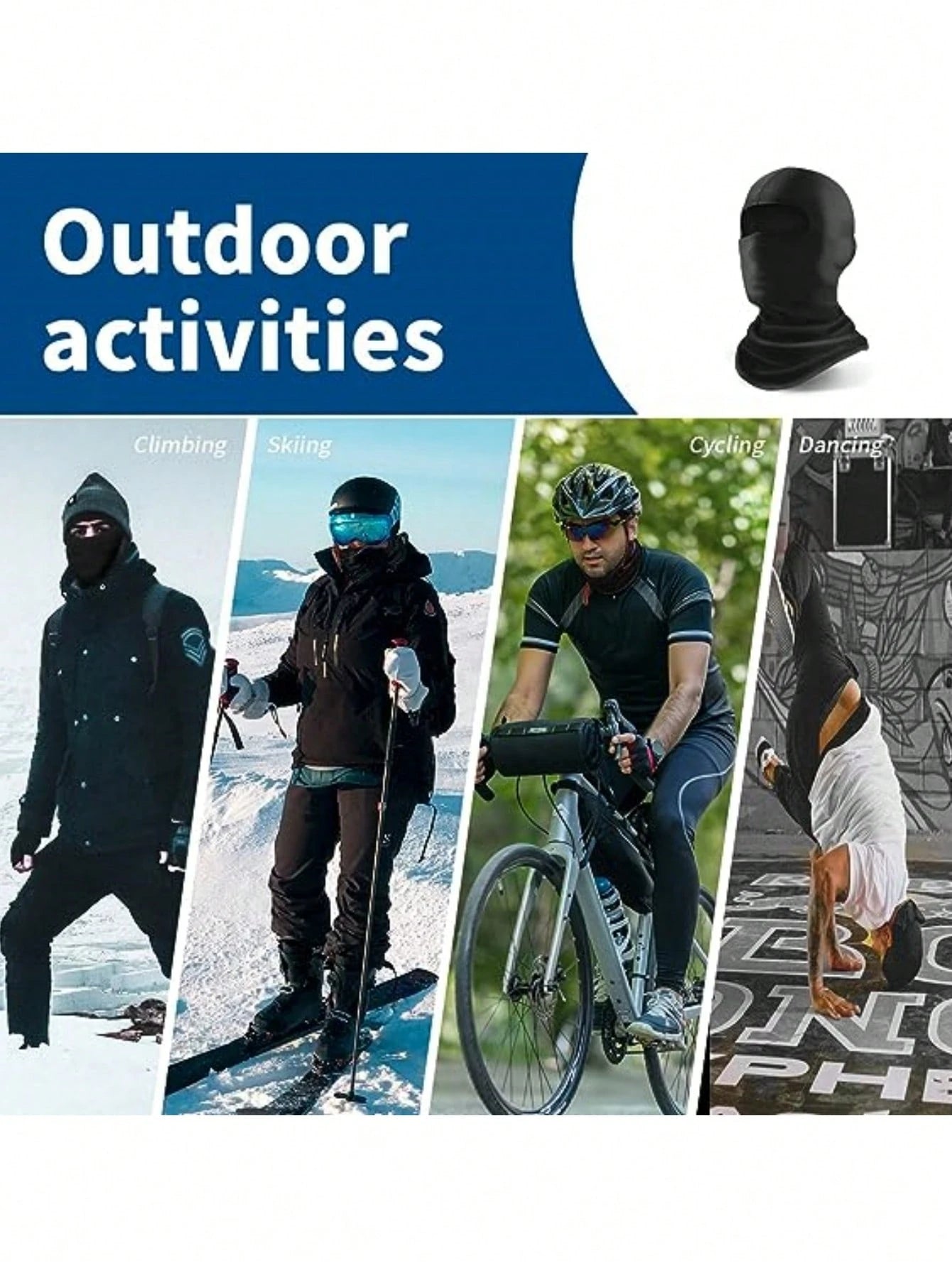 Sun Protective Anti UV 1pc Outdoor Cycling Headgear Windproof, Sun-Proof, And Dustproof Face Mask, Good Protection For Biking, Hiking, And Skiing Ski Mask,Suitable For Cycling,Riding Motorcycle And Sk