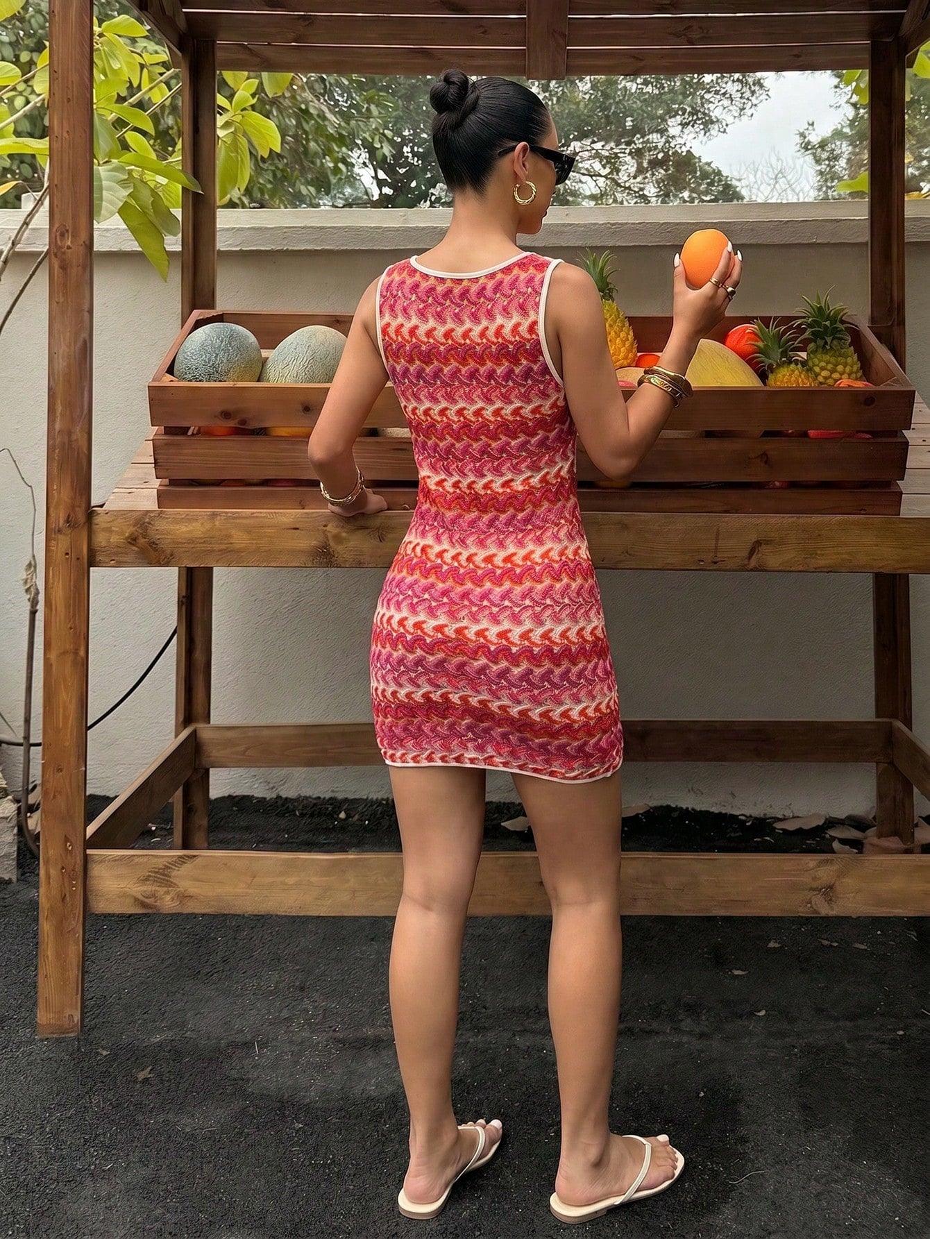 Sunnyshic Spring/Summer Women's One-Piece Swimsuit, Sexy Elegant Textured Fabric Beachwear
