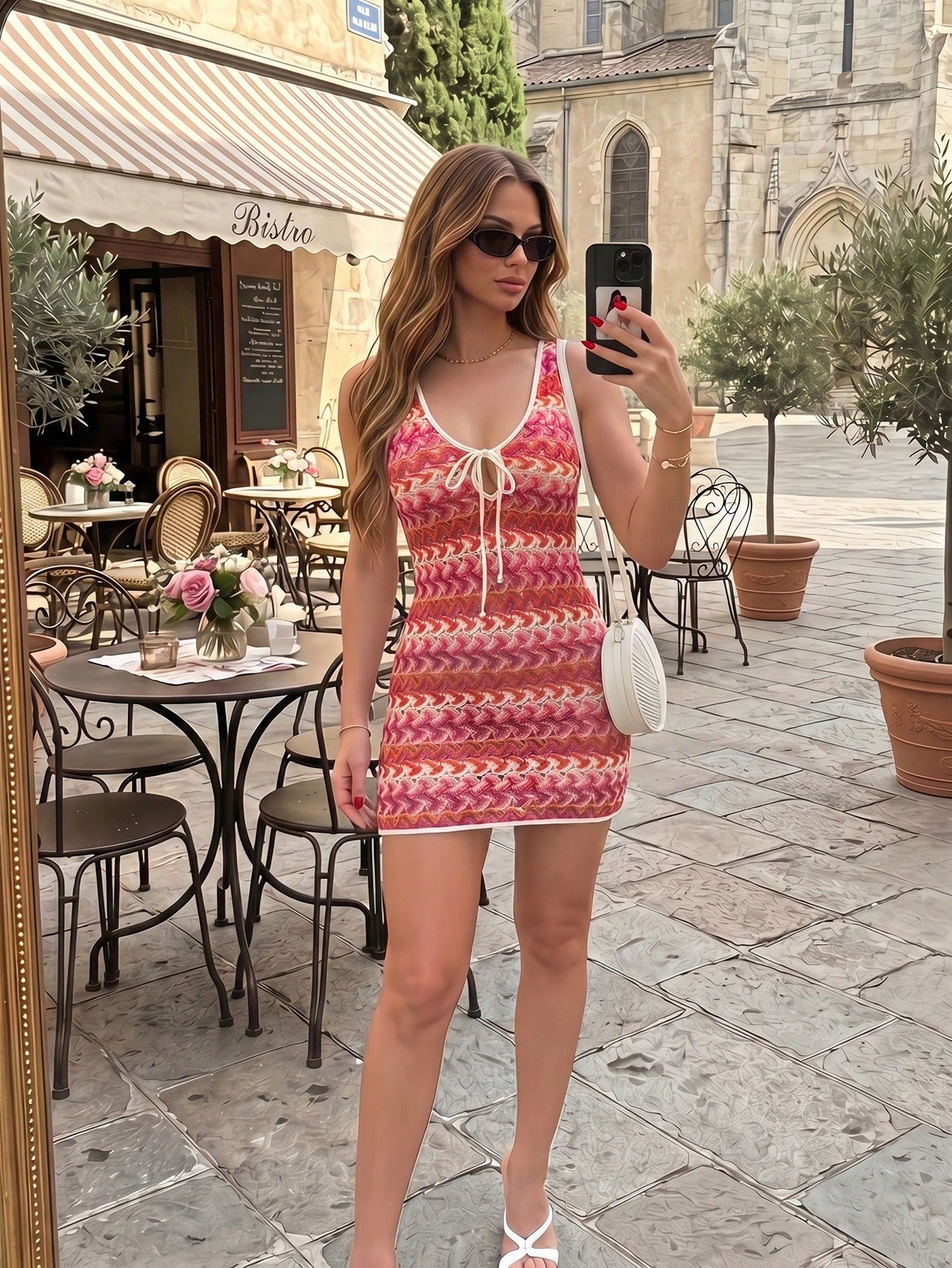 Sunnyshic Spring/Summer Women's One-Piece Swimsuit, Sexy Elegant Textured Fabric Beachwear
