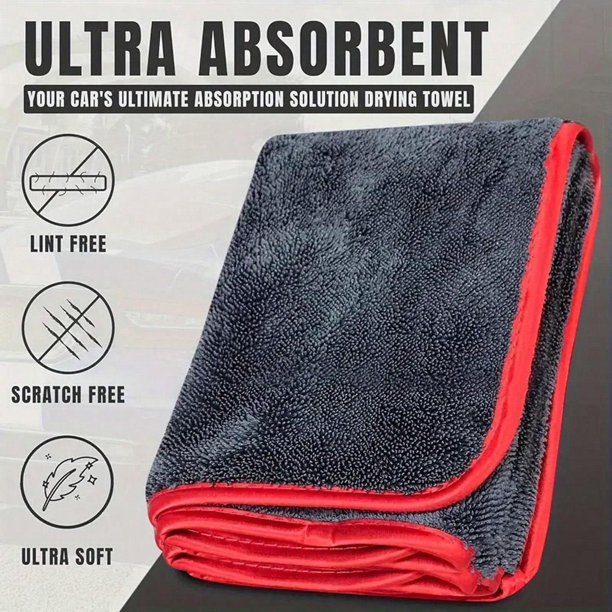 Super Absorbent Microfiber Car Drying Towel, Achieving Ultimate Car Protection, Essential For Vehicle Hygiene, Compact Design, High Water Absorption, Fast Drying Without Marks, Suitable For Cars, Truc