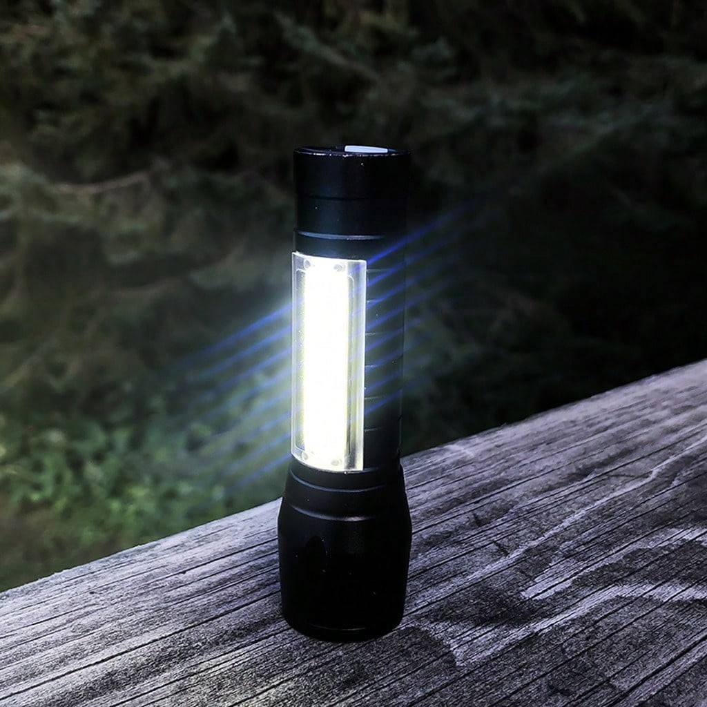 Super Bright Mini LED Flashlight Zoomable Strobe 5 Modes Rechargeable Outdoor Emergency Pocket Light For Outdoor Camping Hiking Emergency Use