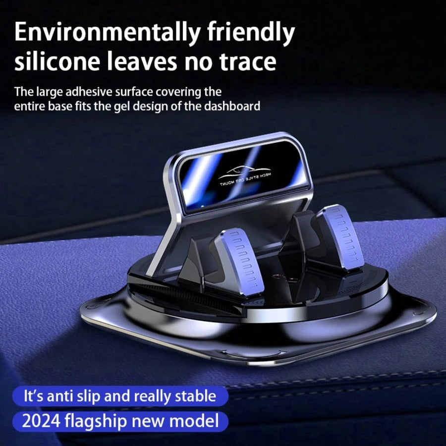 Super Stable Car Phone Mount: 360° Rotation + Non-Trace Silicone Base – Anti-Shake Holder For Dashboard Navigation (All Phone Models)