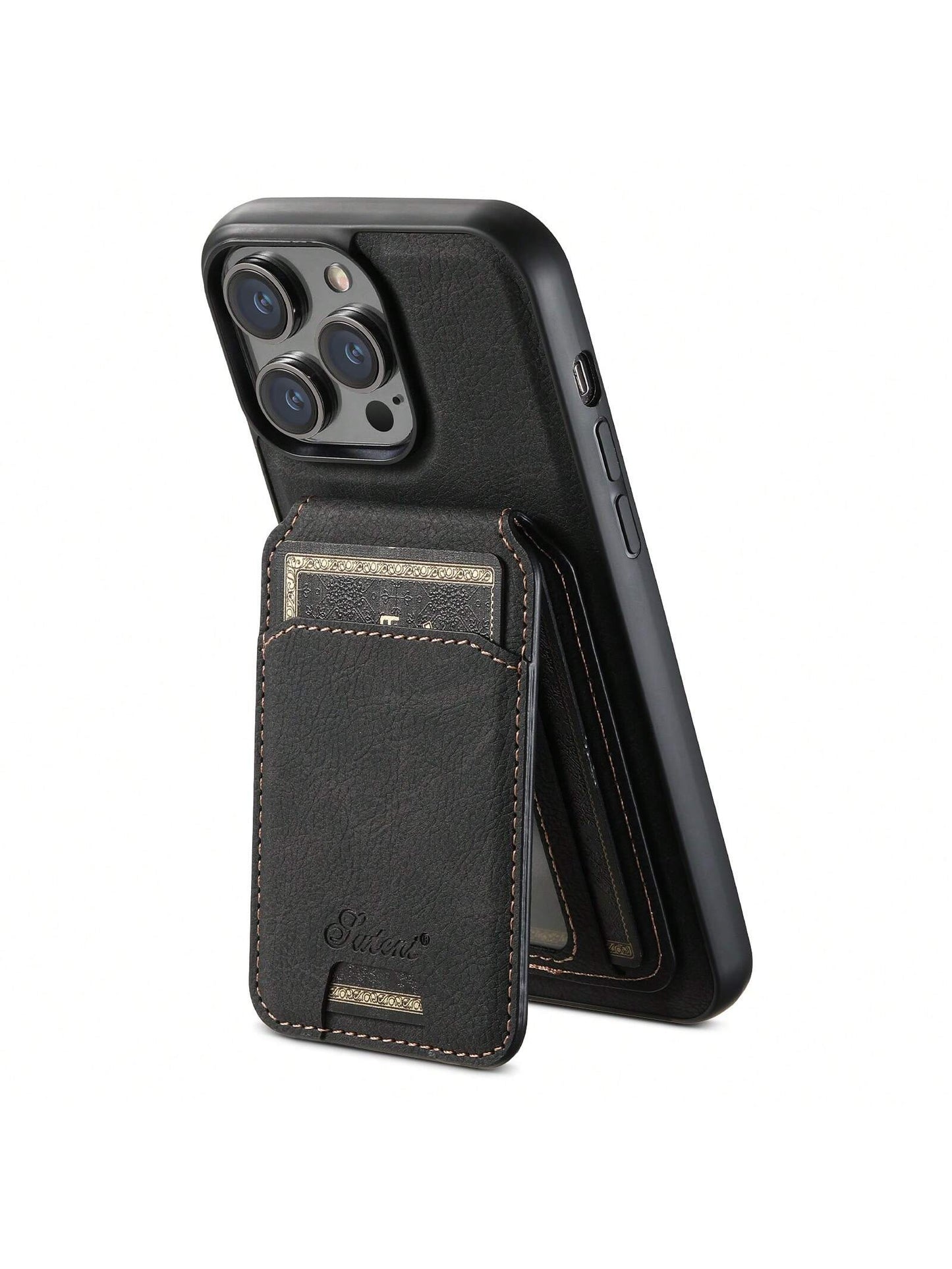 Suteni Magnetic PU Leather 2-In-1 Detachable Wallet Phone Case With Card Slot Compatible With MagSafe Wireless Charging Compatible With IPhone 17 Pro Max 17 Air 16 15 Plus 14 13 12 11 Galaxy S25 Ultra