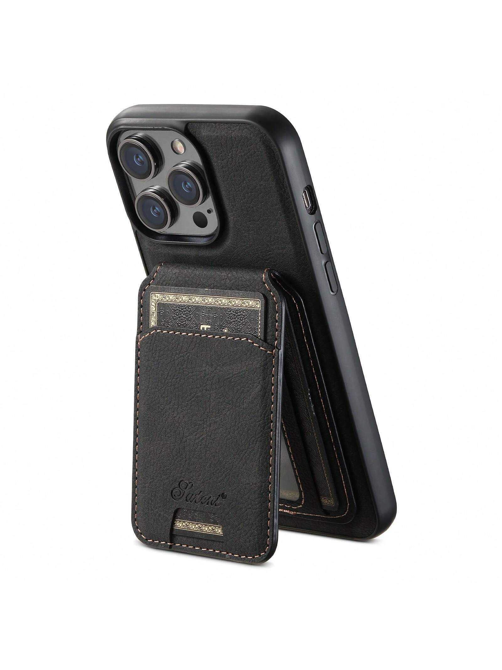 Suteni Magnetic PU Leather 2-In-1 Detachable Wallet Phone Case With Card Slot Compatible With MagSafe Wireless Charging Compatible With IPhone 17 Pro Max 17 Air 16 15 Plus 14 13 12 11 Galaxy S25 Ultra