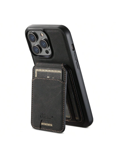 Suteni Magnetic PU Leather 2-In-1 Detachable Wallet Phone Case With Card Slot Compatible With MagSafe Wireless Charging Compatible With IPhone 17 Pro Max 17 Air 16 15 Plus 14 13 12 11 Galaxy S25 Ultra