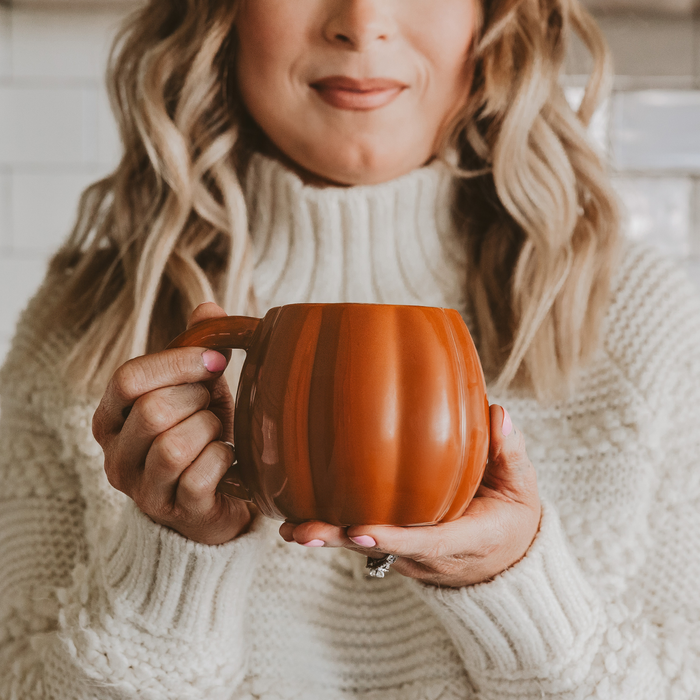 Sweet Water Decor - Orange Pumpkin Coffee Mug - Fall Decor & Gifts