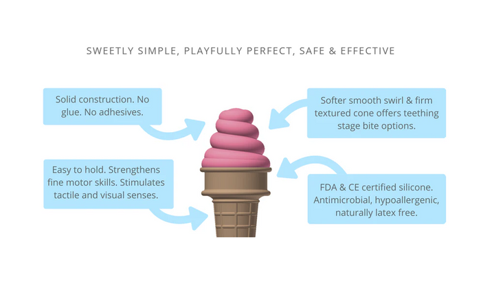 Sweetooth Ice Cream Teether - Lovely Lilac