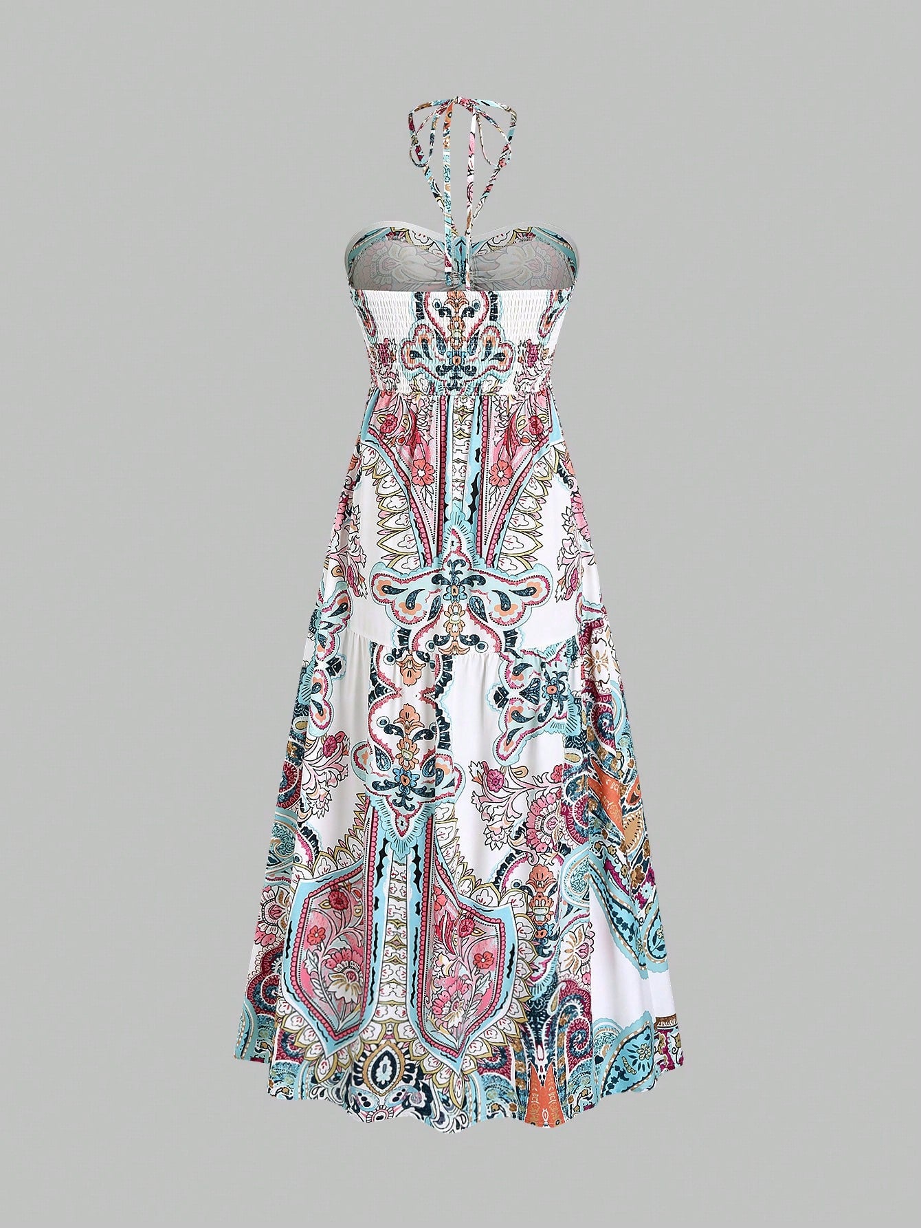 Sweetra Bohemian Style Beach Dress, Spaghetti Strap High-End Long Sundress For Summer Vacation Maxi Women Outfit
