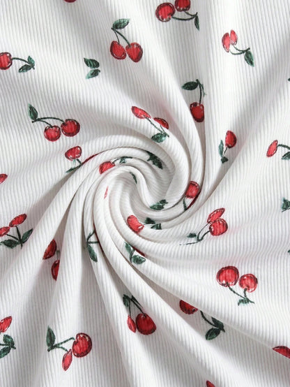 Sweetra CURVE 2026 New Summer Beach Vacation Fruit Print Sweet Minimalist Plus Size Bikini Top