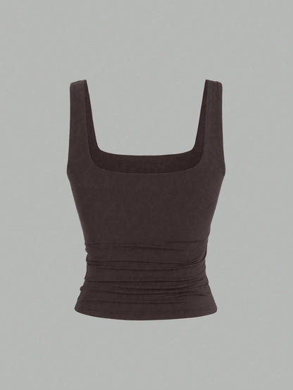 Sweetra Women's Casual Solid Color Tank Top For Summer