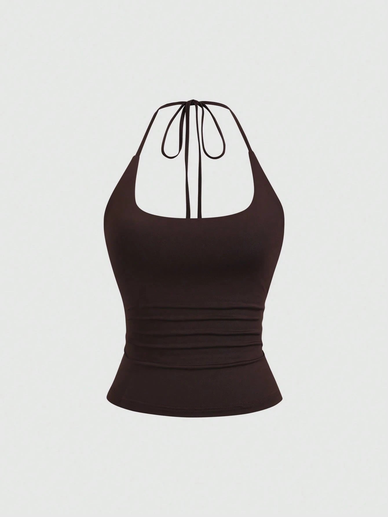 Sweetra Women's European And American Fashion Casual New Summer, Slim Fit Sexy Halter Backless Elegant Commute Casual Fitness 3-Pieces Set Halter Top