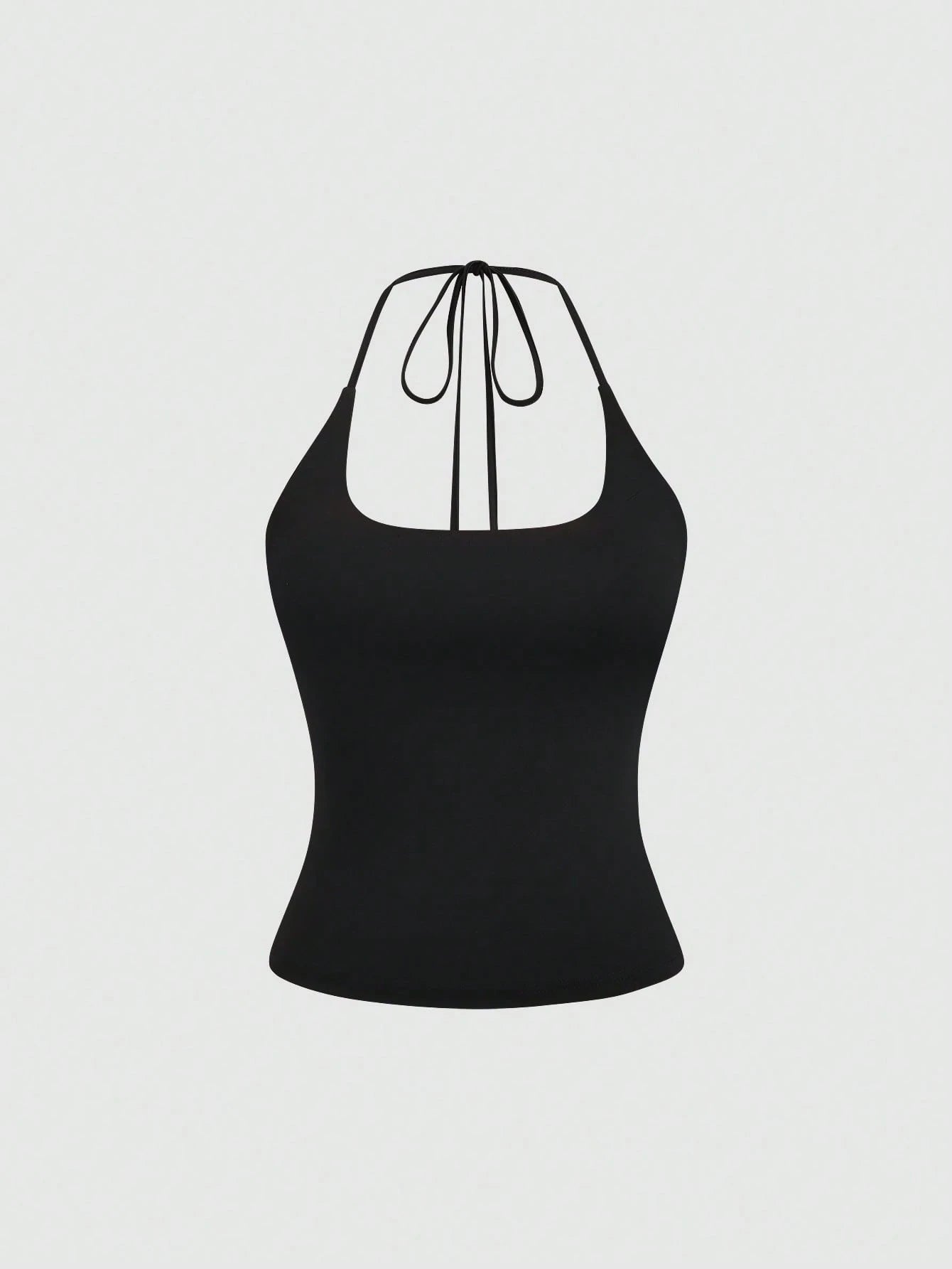 Sweetra Women's European And American Fashion Casual New Summer, Slim Fit Sexy Halter Backless Elegant Commute Casual Fitness 3-Pieces Set Halter Top