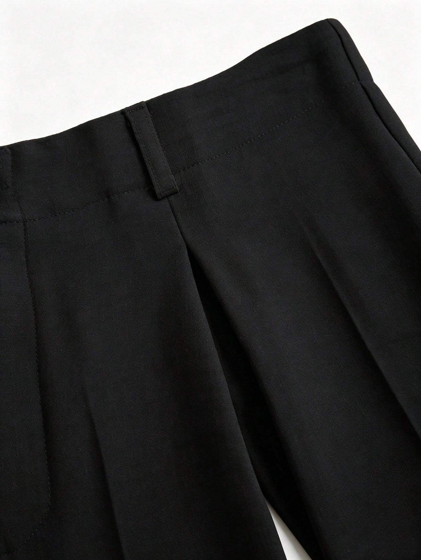 Sweetra Women's New Fashion Versatile Retro Elegant Textured Faux Linen Pleated Wide Leg Long Pants