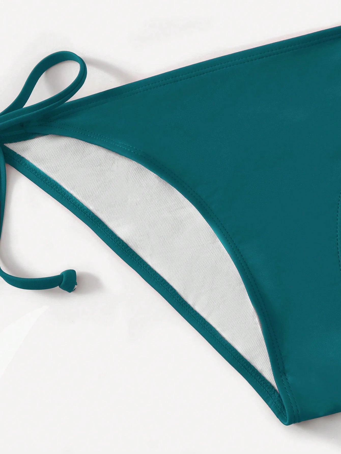 Swim Basics Ladies Solid Color Halter Strap Simple Fashionable Bikini Two-Piece Set For Vacation, Summer Beach
