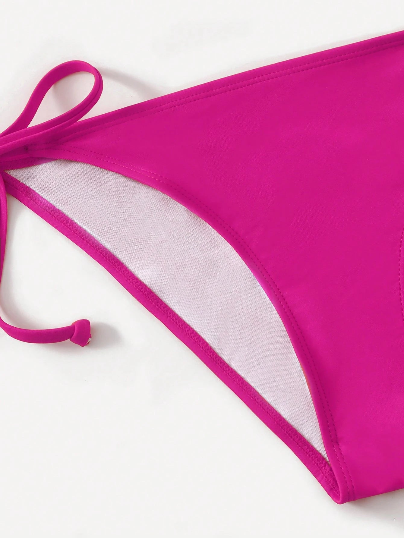 Swim Basics Ladies Solid Color Halter Strap Simple Fashionable Bikini Two-Piece Set For Vacation, Summer Beach