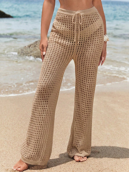 Swim Lushoire Summer Beach Hollow Out Cover Up Pants