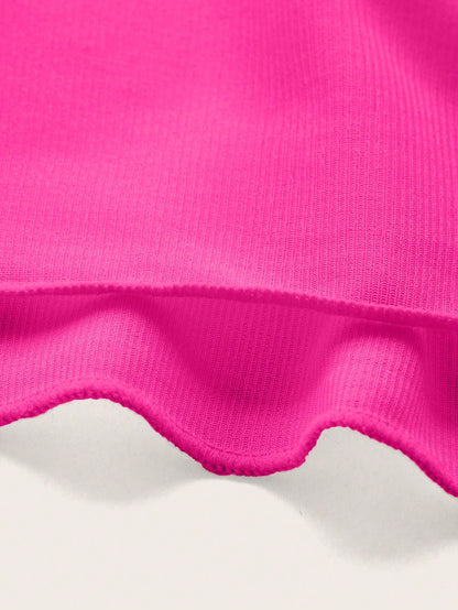 Swim Mod Summer Beach Ladies' Solid Color Simple Ruched Design Cover-Up