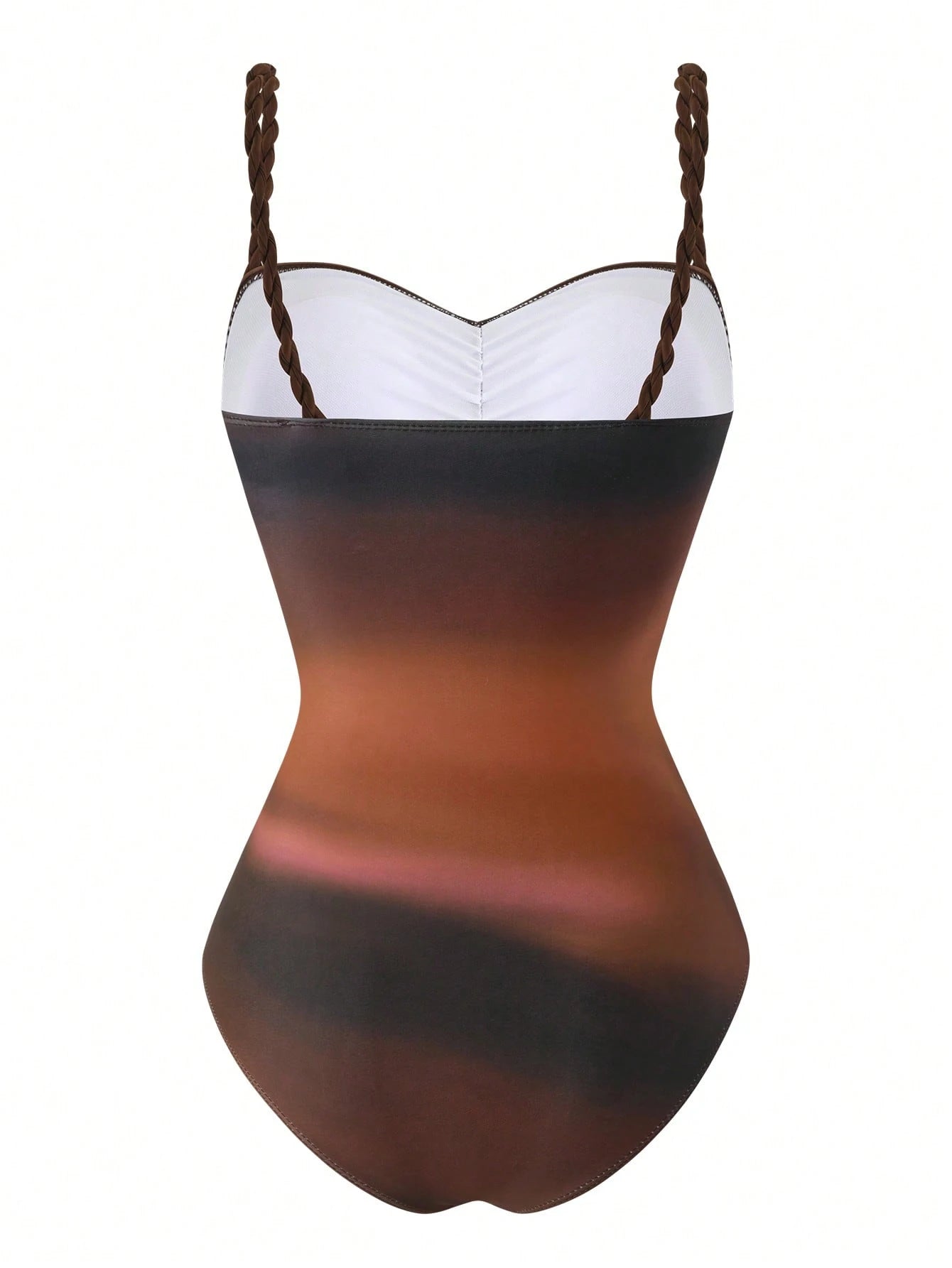 Swim Oasis 2026 Spring/Summer New Plus Size Women's Fashion Resort Random Digital Print Macrame Design One-Piece Swimsuit + Wrap Skirt Beach Set