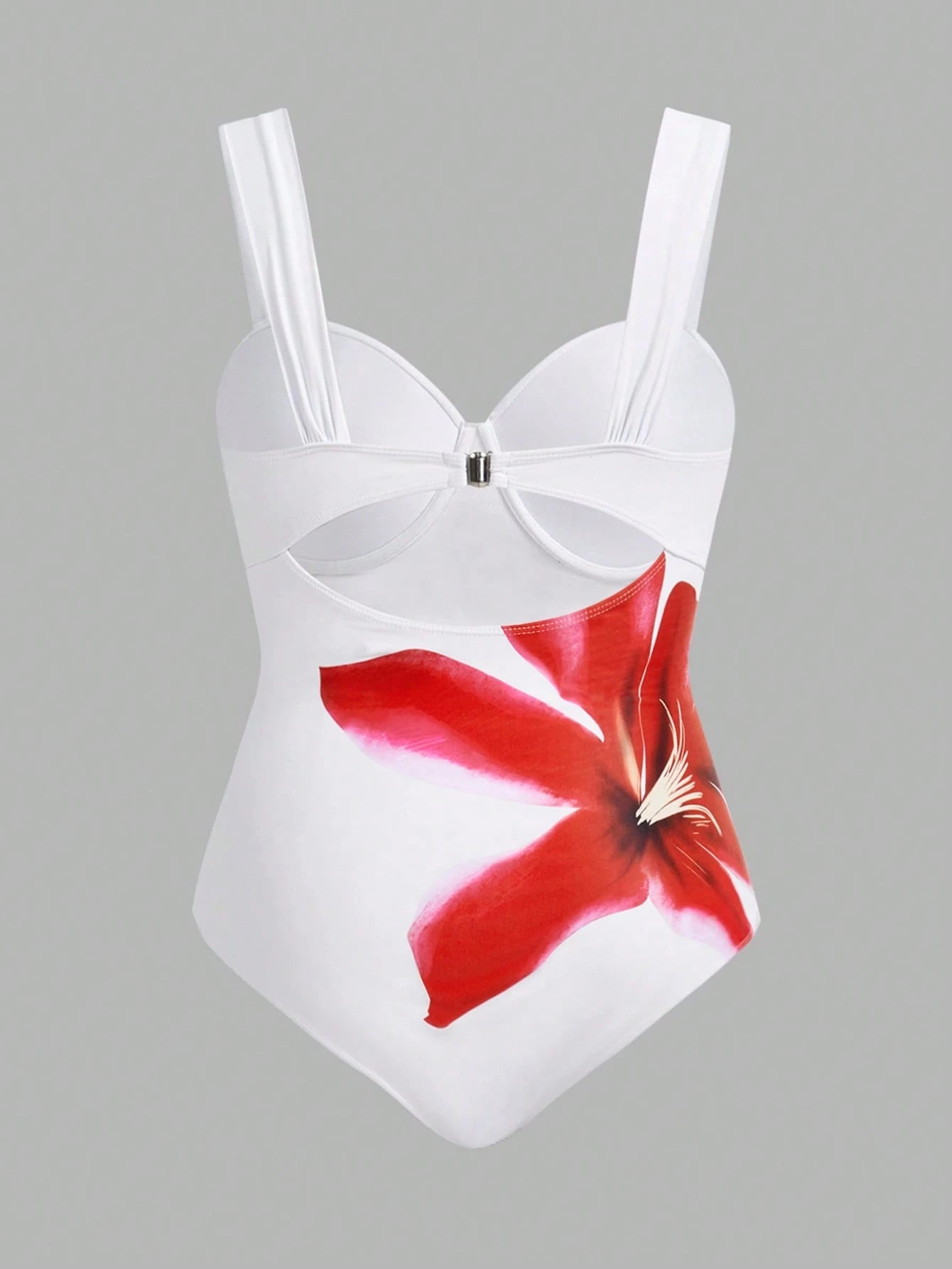 Swim Oasis Plus Size Women Floral Print One-Piece Swimsuit And Cover-Up Skirt Set Summer