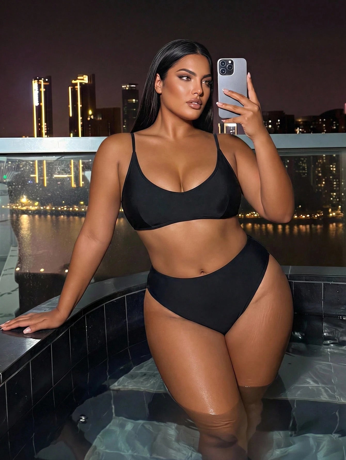 Swim SXY 2026 New Plus Size Solid Color Cross Strap Sexy Women Bikini Bottom, Separate Swim Shorts For Beach, European And American Cross-Border
