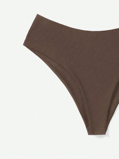 Swim Vcay Plus Size Women Solid Color Bikini Bottom
