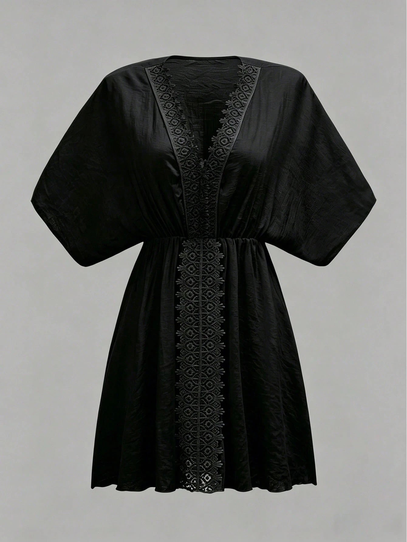 Swim Vcay Summer Outfits For Women Contrast Guipure Lace Cover Up Dress For Summer Beach