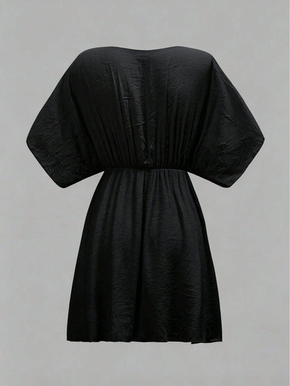 Swim Vcay Summer Outfits For Women Contrast Guipure Lace Cover Up Dress For Summer Beach