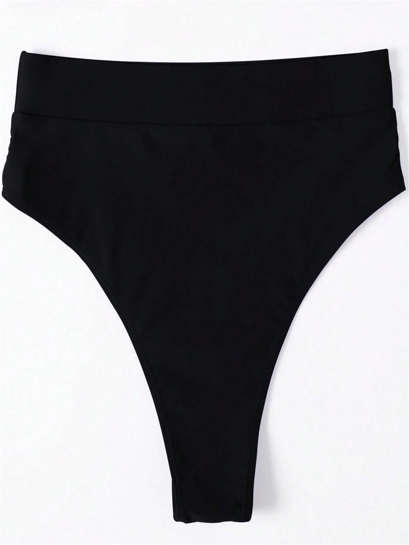 Swim Vcay Women's Solid Color High Waist Swimwear Bottom For Summer Beach Vacation