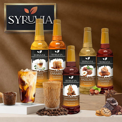 Syruvia Cinnamon Dolce Coffee Syrup- 25.4 Fl Oz. Premium Coffee Flavoring Syrup. Kosher, And Gluten-Free. Perfect For Enhancing Drinks, Sodas, Shakes, Desserts, And More.
